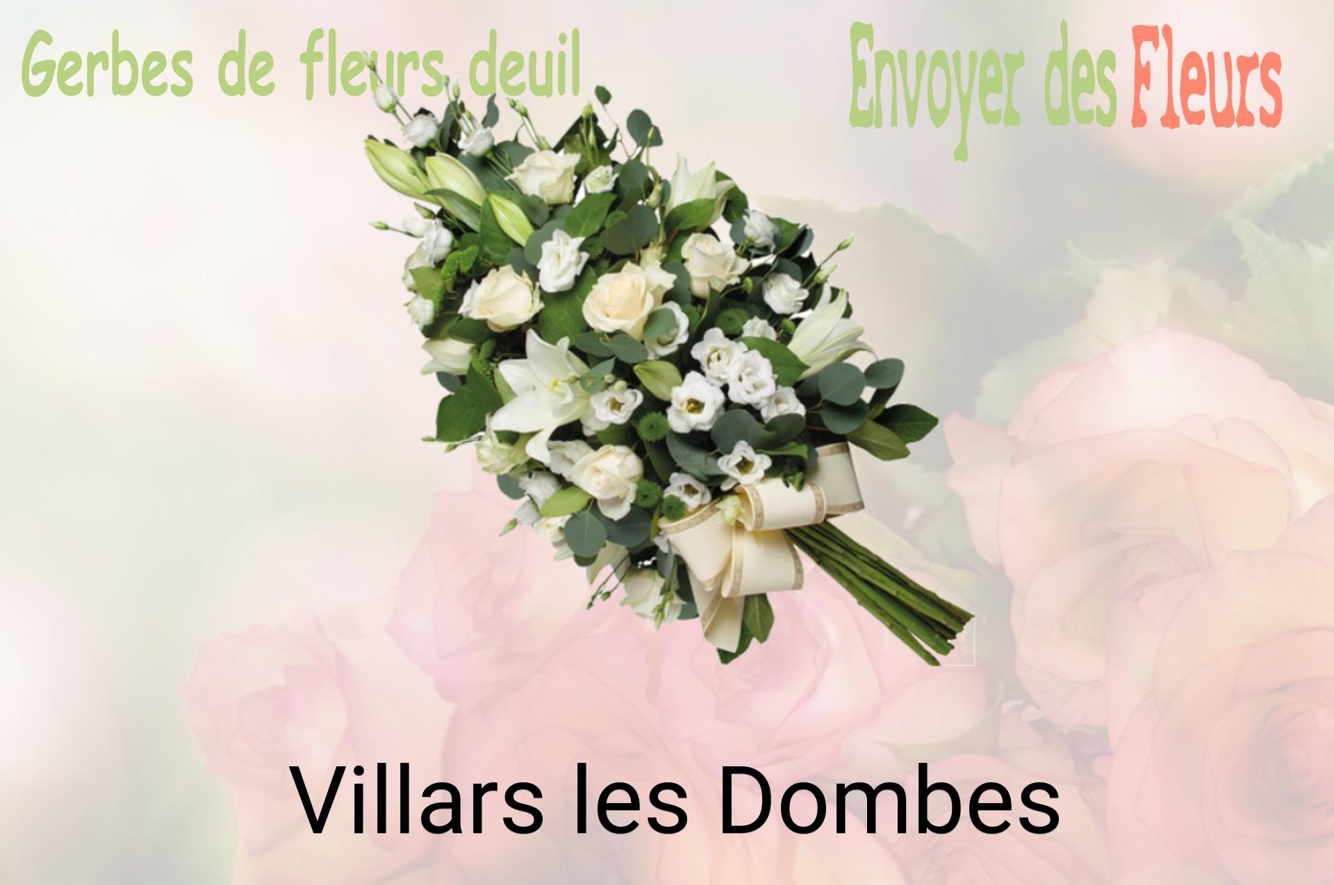 Gerbe de fleurs de deuil livrée à Villars-les-Dombes